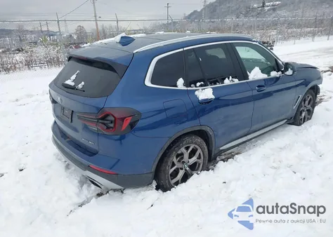 2022 BMW X3 xDrive30I z USA, uszkodzony, nr VIN 5UX53DP02N9L25664